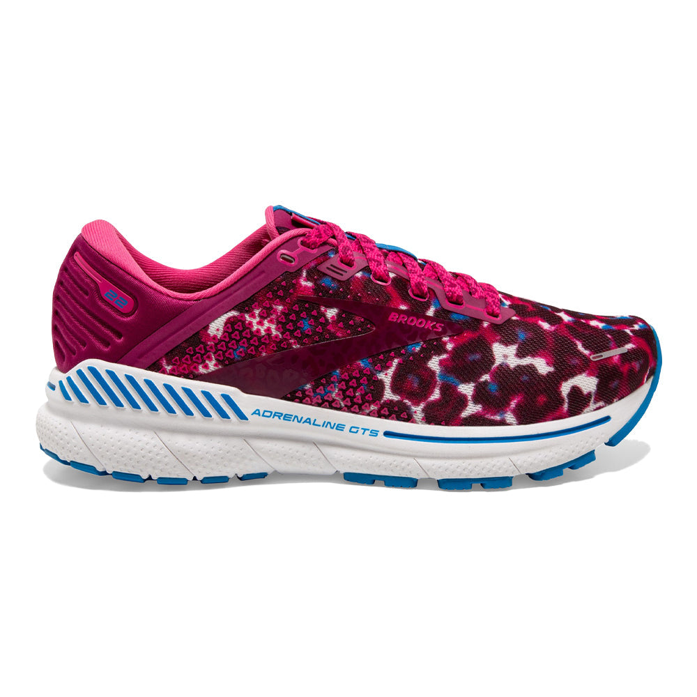 Women's Brooks Adrenaline GTS 22, Magenta/White/Raspberry, 10 B Medium