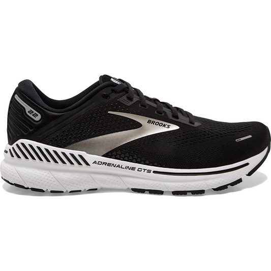 Women's Brooks Adrenaline GTS 22, Black/Silver/Anthracite, 9.5 B Medium