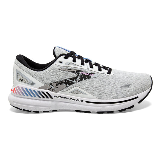 Women's Brooks Adrenaline GTS 23, White/Black/Orchid Bouquet, 9 B Medium