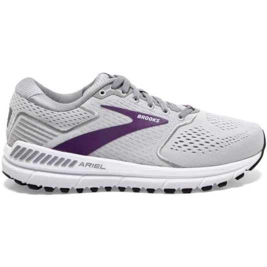 Women's Brooks Ariel '20, Oyster/Alloy/Grape, 10.5 D Wide