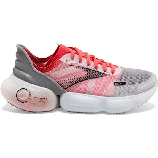 Women's Brooks Aurora, Grey/Coral/Black, 10 B Medium