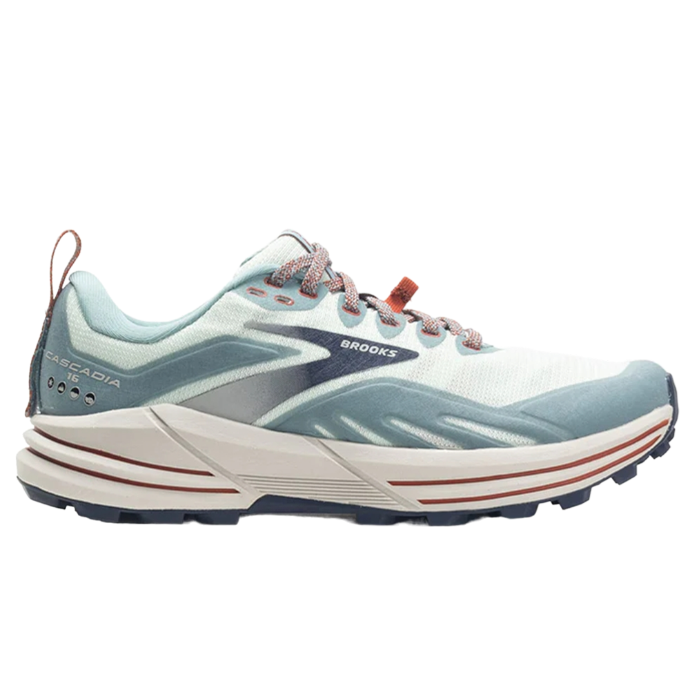 Women's Brooks Cascadia 16, Aqua/Tourmaline/Rooibos Tea, 10 B Medium
