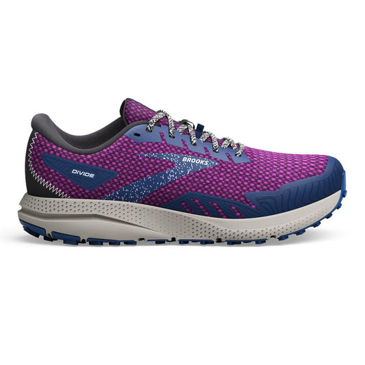 Women's Brooks Divide 4, Purple/Navy/Oyster, 7 B Medium