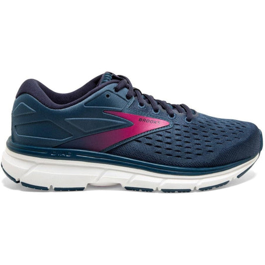 Women's Brooks Dyad 11, Blue/Navy/Beetroot, 9 2E Extra Wide