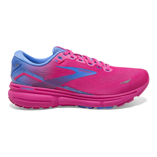 Women's Brooks Ghost 15, Pink Glo/Blue/Fuchsia, 7.5 B Medium