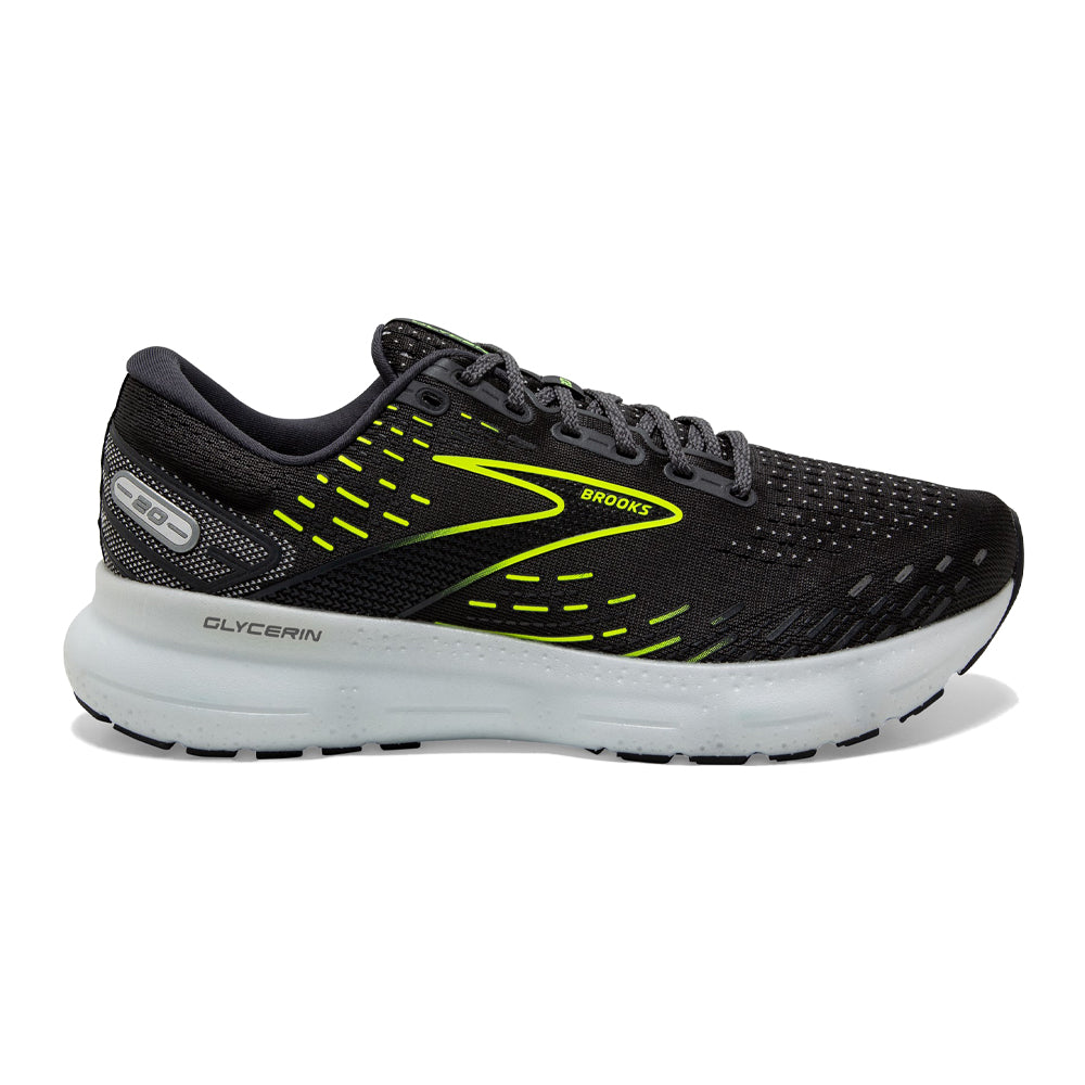 Women's Brooks Glycerin 20, Ebony/White/Nightlife, 8.5 B Medium