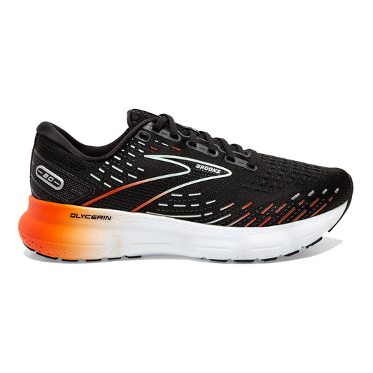 Women's Brooks Glycerin 20, Black/Red/Opal, 10 B Medium