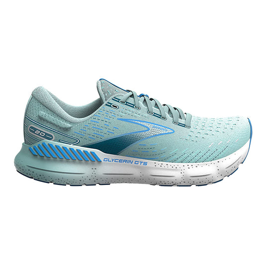 Women's Brooks Glycerin GTS 20, Blue Glass/Marina/Legion Blue, 10 B Medium