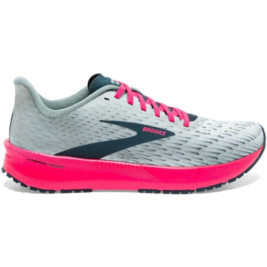 Women's Brooks Hyperion Tempo, Ice Flow/Navy/Pink, 6 B Medium
