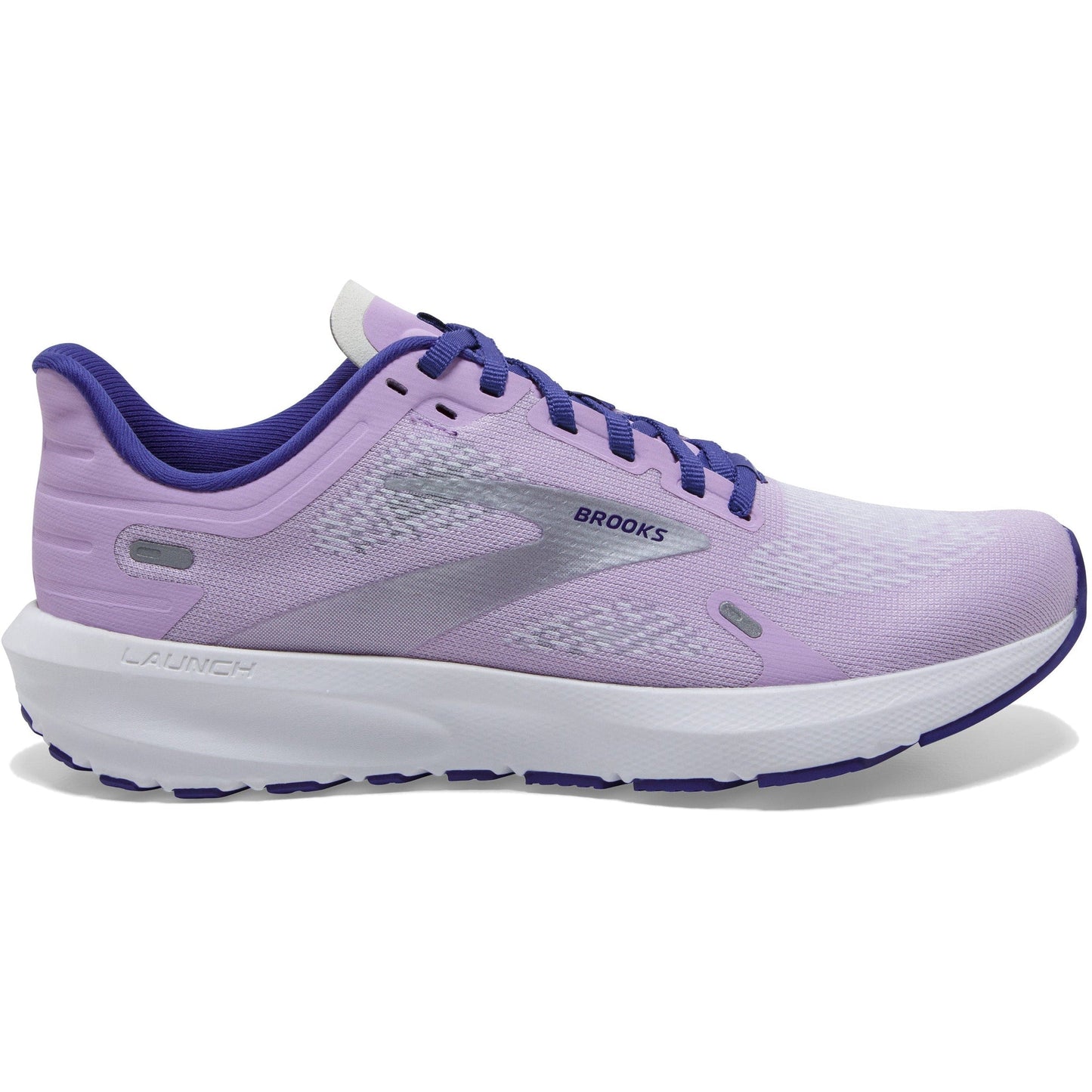 Women's Brooks Launch 9, Lilac/Cobalt/Silver, 9.5 B Medium