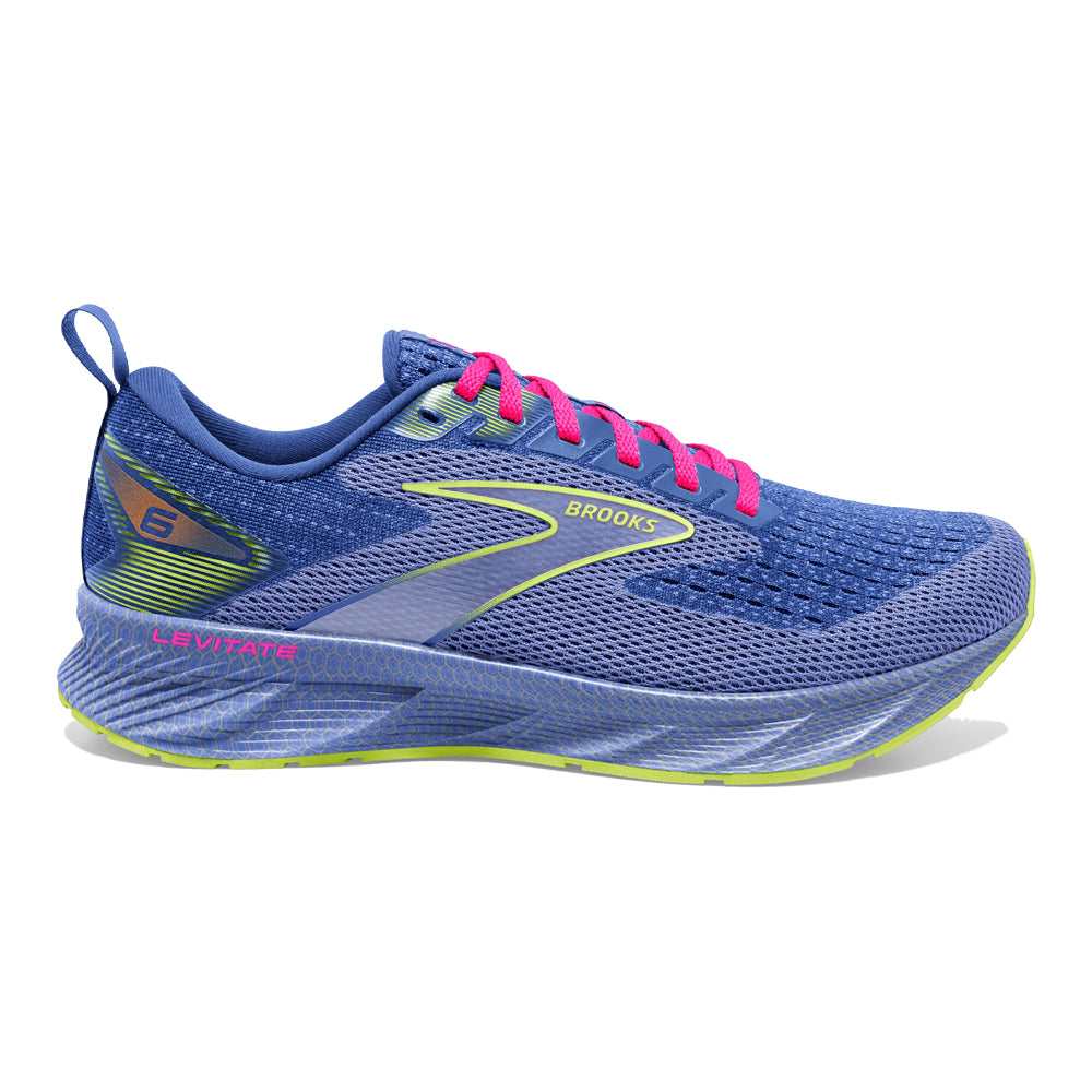 Women's Brooks Levitate 6, Purple/Pink, 9 B Medium