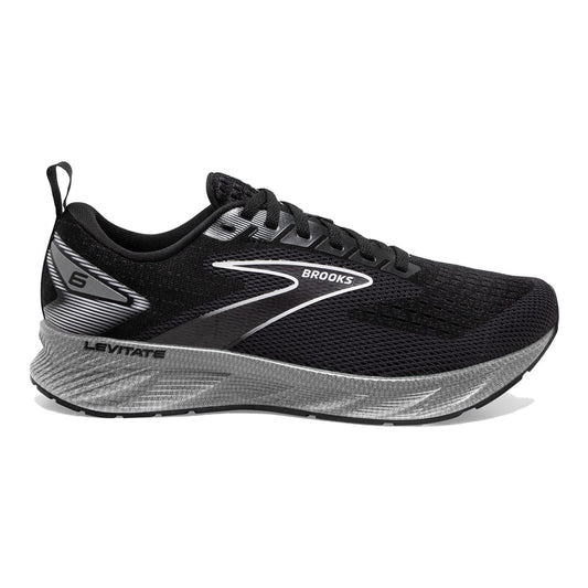 Women's Brooks Levitate 6, Black/Blackened Pearl/White, 11 B Medium