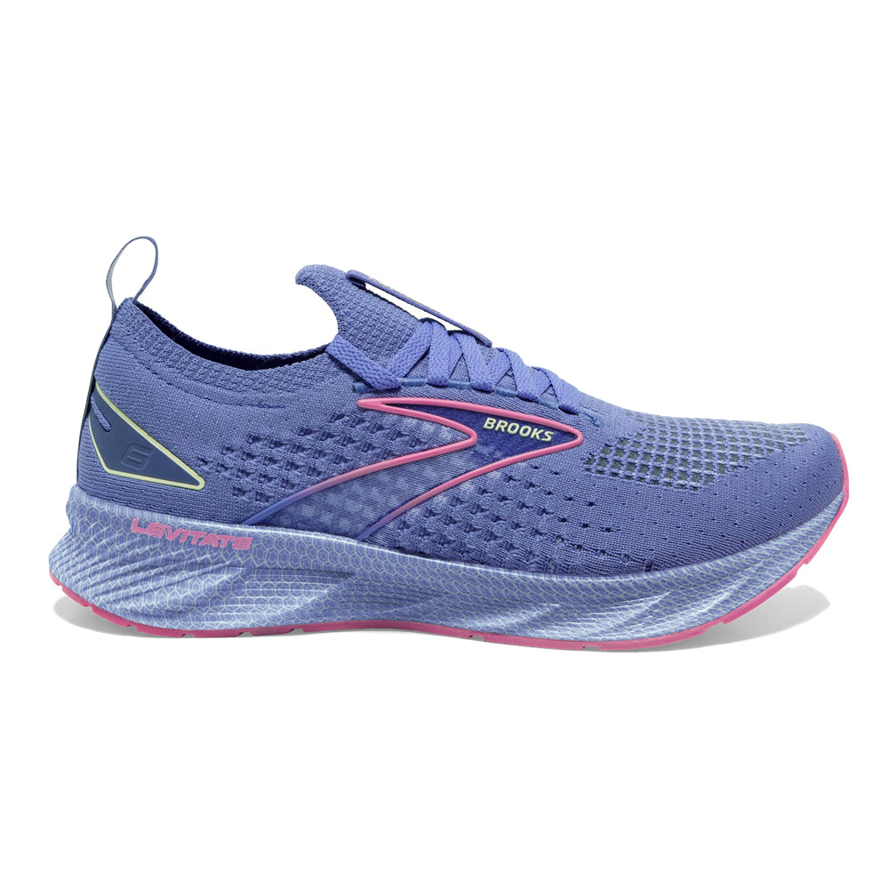Women's Brooks Levitate StealthFit 6, Purple/Pink, 8.5 B Medium