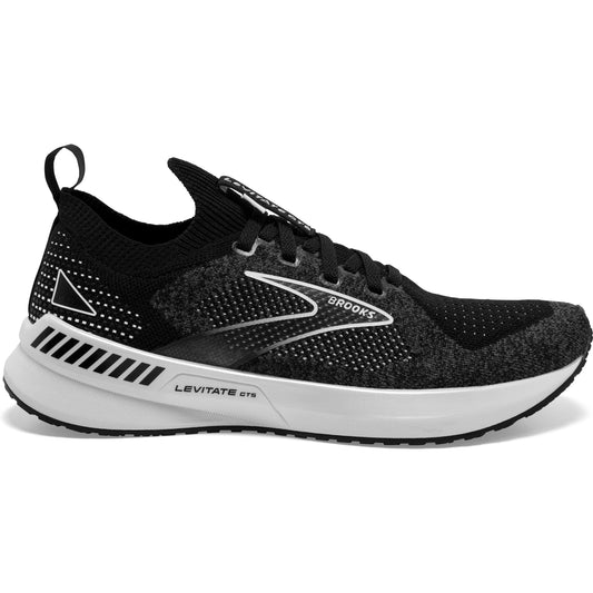 Women's Brooks Levitate Stealthfit GTS 5, Black/Grey/White, 7.5 B Medium