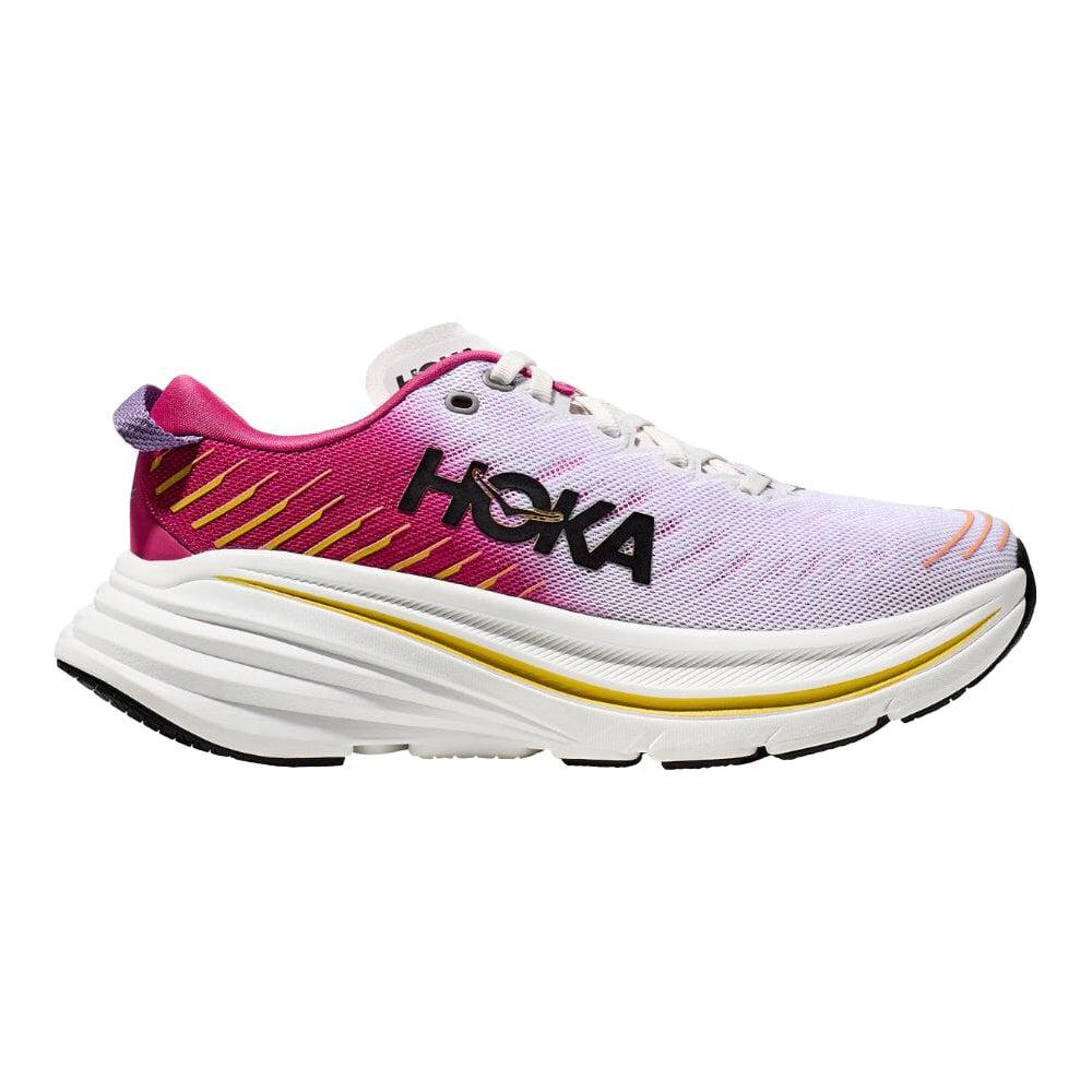 Women's Hoka One One Bondi X, Blanc De Blanc/Pink Yarrow, 9 B Medium