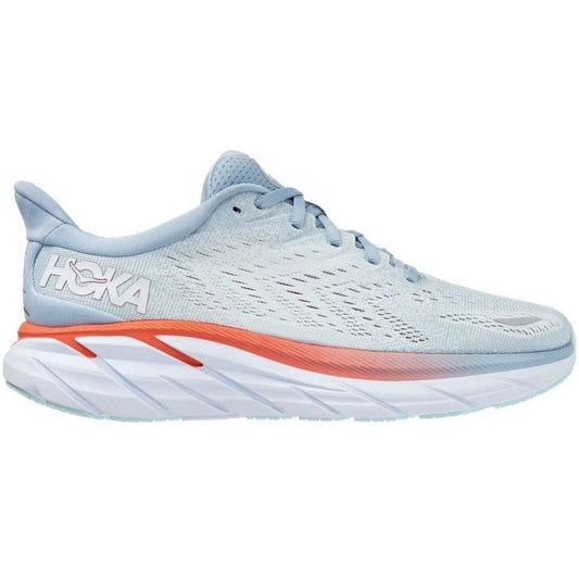 Women's Hoka One One Clifton 8, Blue Fog/Plein Air, 7.5 D Wide