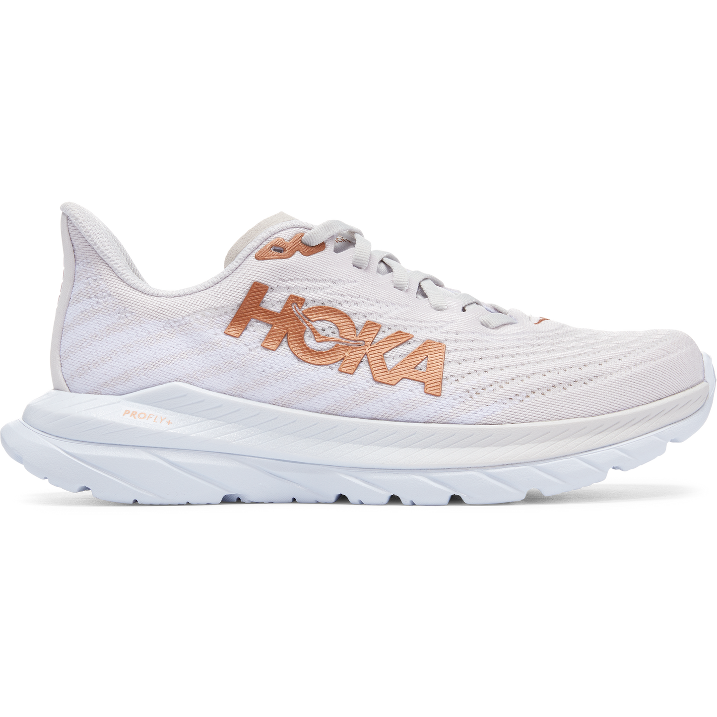 Women's Hoka One One Mach 5, White/Copper, 9.5 B Medium