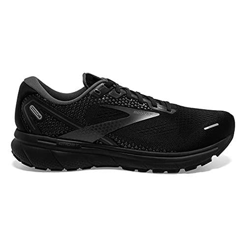 Men's Brooks Ghost 14, Black/Black/Ebony, 9 2E Wide