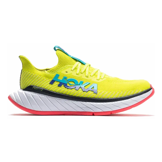 Men's Hoka One One Carbon X 3, Evening Primrose/Scuba Blue, 11 D Medium