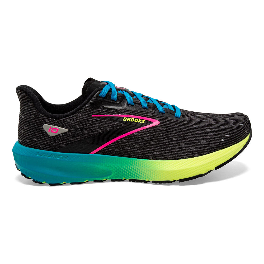 Women's Brooks Launch 10, Black/Nightlife/Blue, 11 B Medium