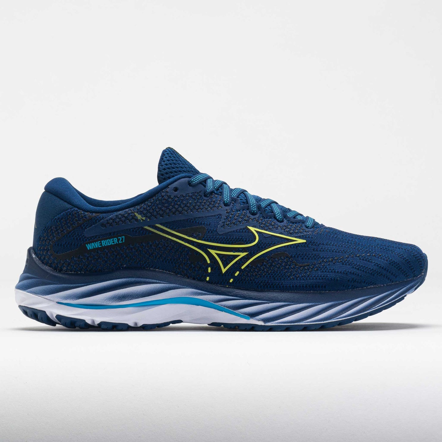 Mizuno Wave Rider 27 Men's  Navy Peony/Sharp Green