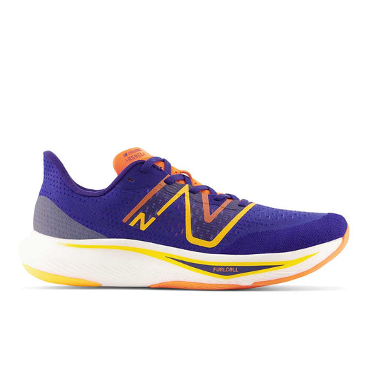 Men's New Balance FuelCell Rebel v3, Victory Blue/Vibrant Apricot, 13 D Medium