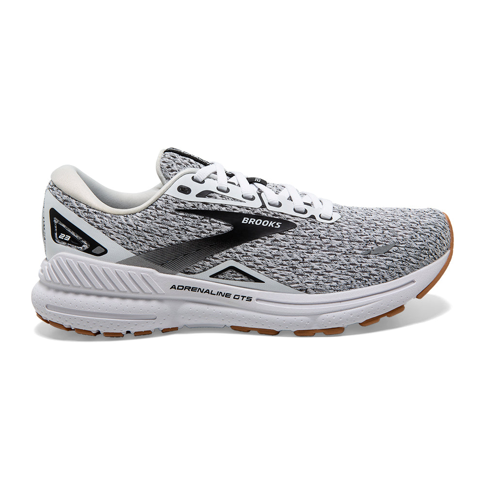 Women's Brooks Adrenaline GTS 23, White/Black, 7.5 B Medium